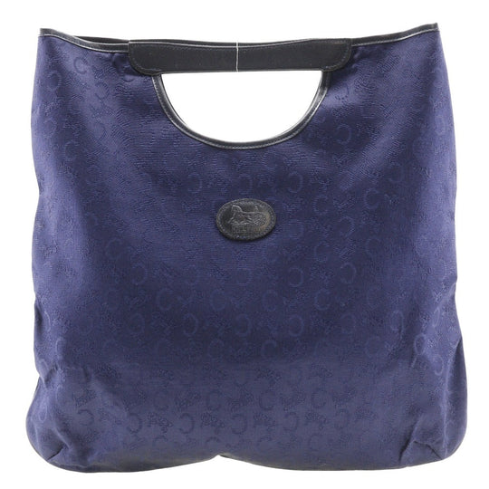 CELINE Handbag leather Navy Women Used Authentic