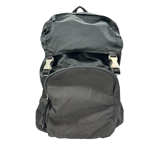 PRADA Backpack V235 Nylon black unisex(Unisex) Used Authentic