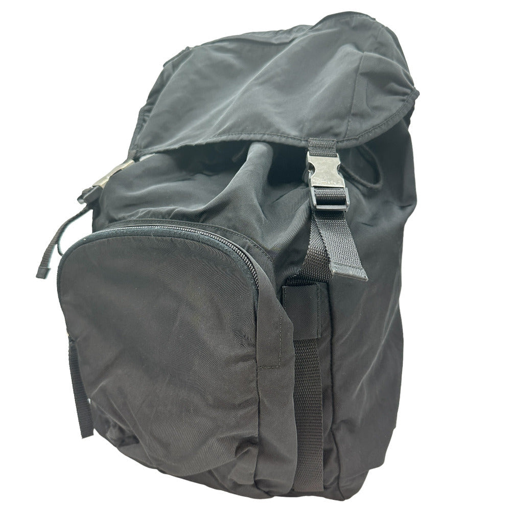 PRADA Backpack V235 Nylon black unisex(Unisex) Used Authentic