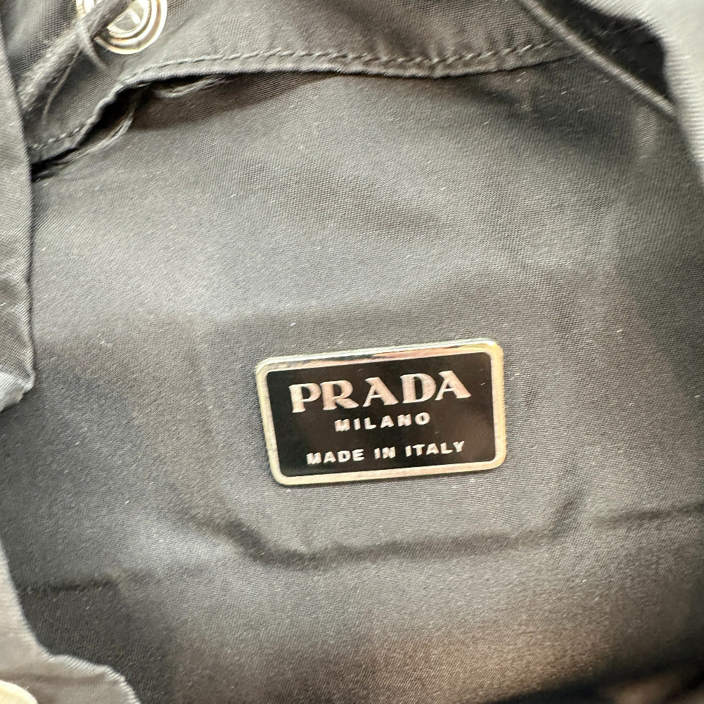 PRADA Backpack V235 Nylon black unisex(Unisex) Used Authentic