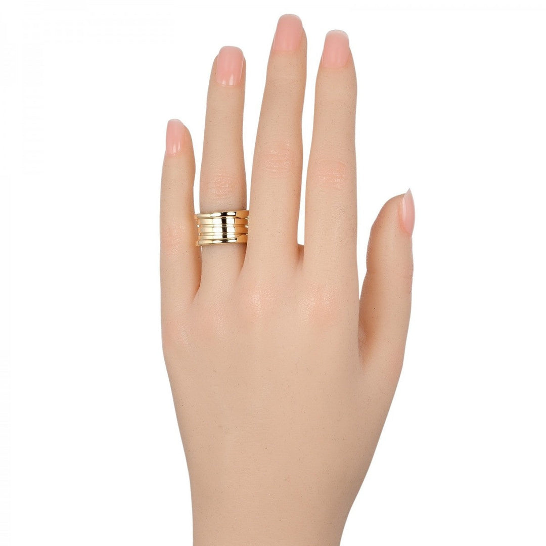BVLGARI Ring K18 yellow gold gold Be zero one B. ZERO 1 4 band Women 47 Used Authentic