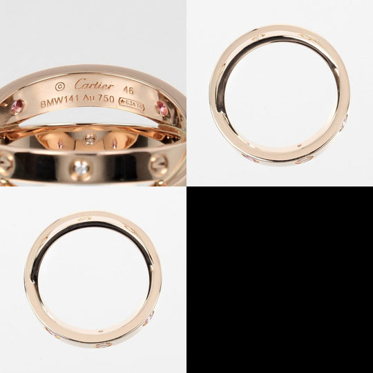 CARTIER Ring 18K pink gold, pink sapphire, diamond gold Be love Women 46 Used Authentic