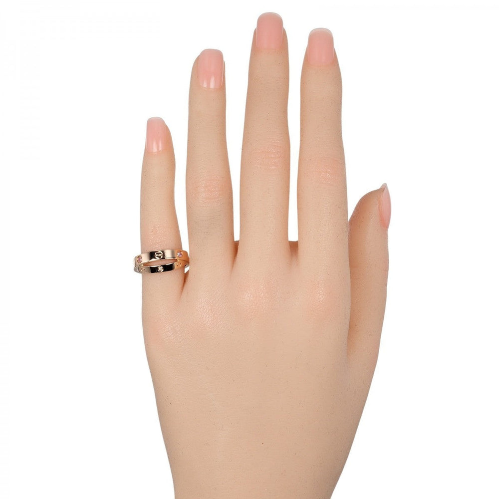 CARTIER Ring 18K pink gold, pink sapphire, diamond gold Be love Women 46 Used Authentic