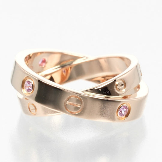 CARTIER Ring 18K pink gold, pink sapphire, diamond gold Be love Women 46 Used Authentic