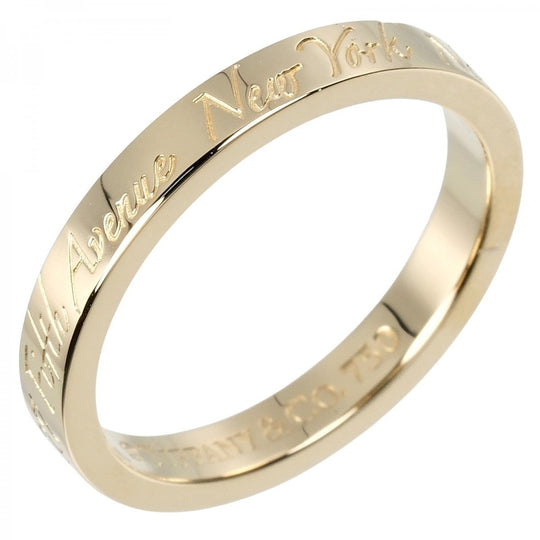 TIFFANY&Co. Ring K18 yellow gold gold Notes Women Used Authentic
