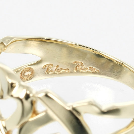 TIFFANY&Co. Ring K18 yellow gold gold Triple rubbing heart Women Used Authentic