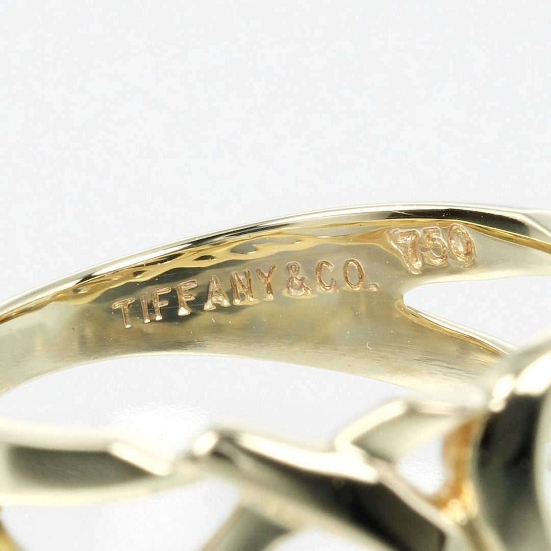 TIFFANY&Co. Ring K18 yellow gold gold Triple rubbing heart Women Used Authentic