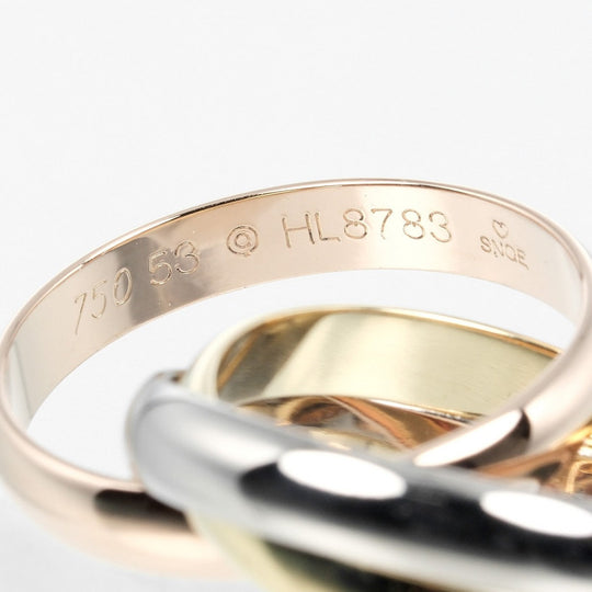 CARTIER Ring K18 Gold (YGxPGxWG) gold Trinity 53
