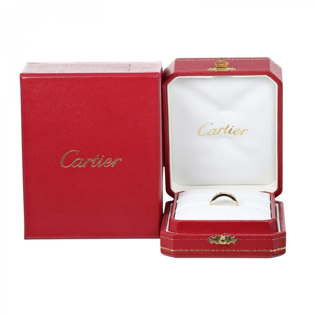CARTIER Ring K18 Yellow Gold, 6P Diamond gold love Women 49 Used Authentic