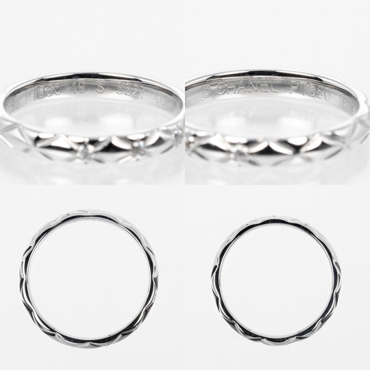 CHANEL Ring Pt950 Platinum, 3P Diamond Silver Coco Crush 46