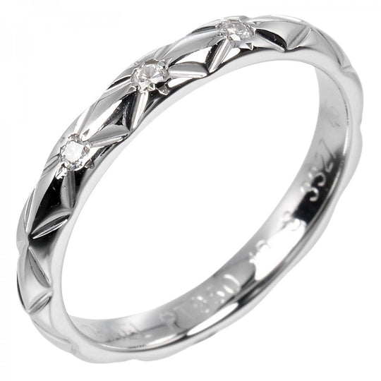CHANEL Ring Pt950 Platinum, 3P Diamond Silver Coco Crush 46