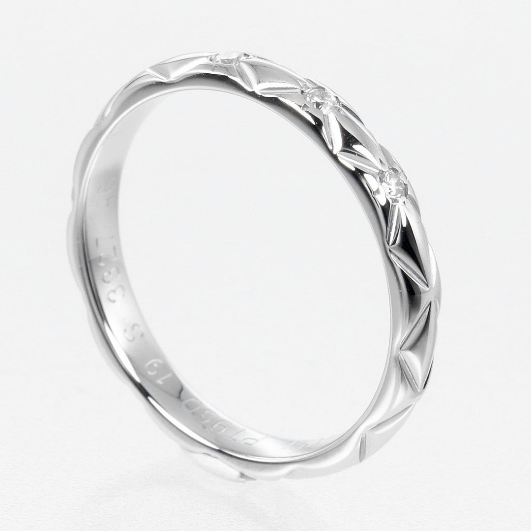 CHANEL Ring Pt950 Platinum, 3P Diamond Silver Coco Crush 46