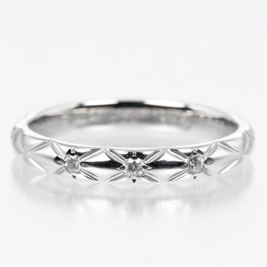 CHANEL Ring Pt950 Platinum, 3P Diamond Silver Coco Crush 46