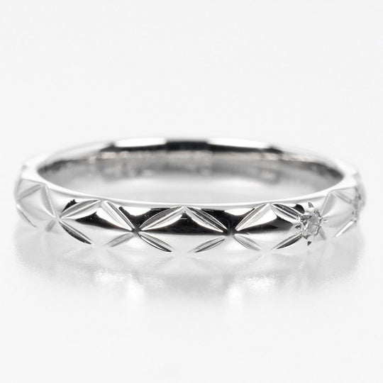 CHANEL Ring Pt950 Platinum, 3P Diamond Silver Coco Crush 46
