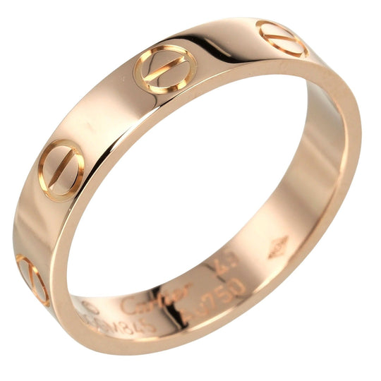 CARTIER Ring K18 Pink Gold gold mini love wedding Women 49 Used Authentic