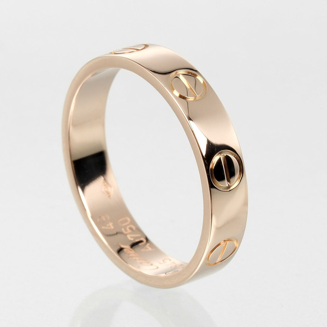 CARTIER Ring K18 Pink Gold gold mini love wedding Women 49 Used Authentic