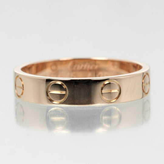 CARTIER Ring K18 Pink Gold gold mini love wedding Women 49 Used Authentic