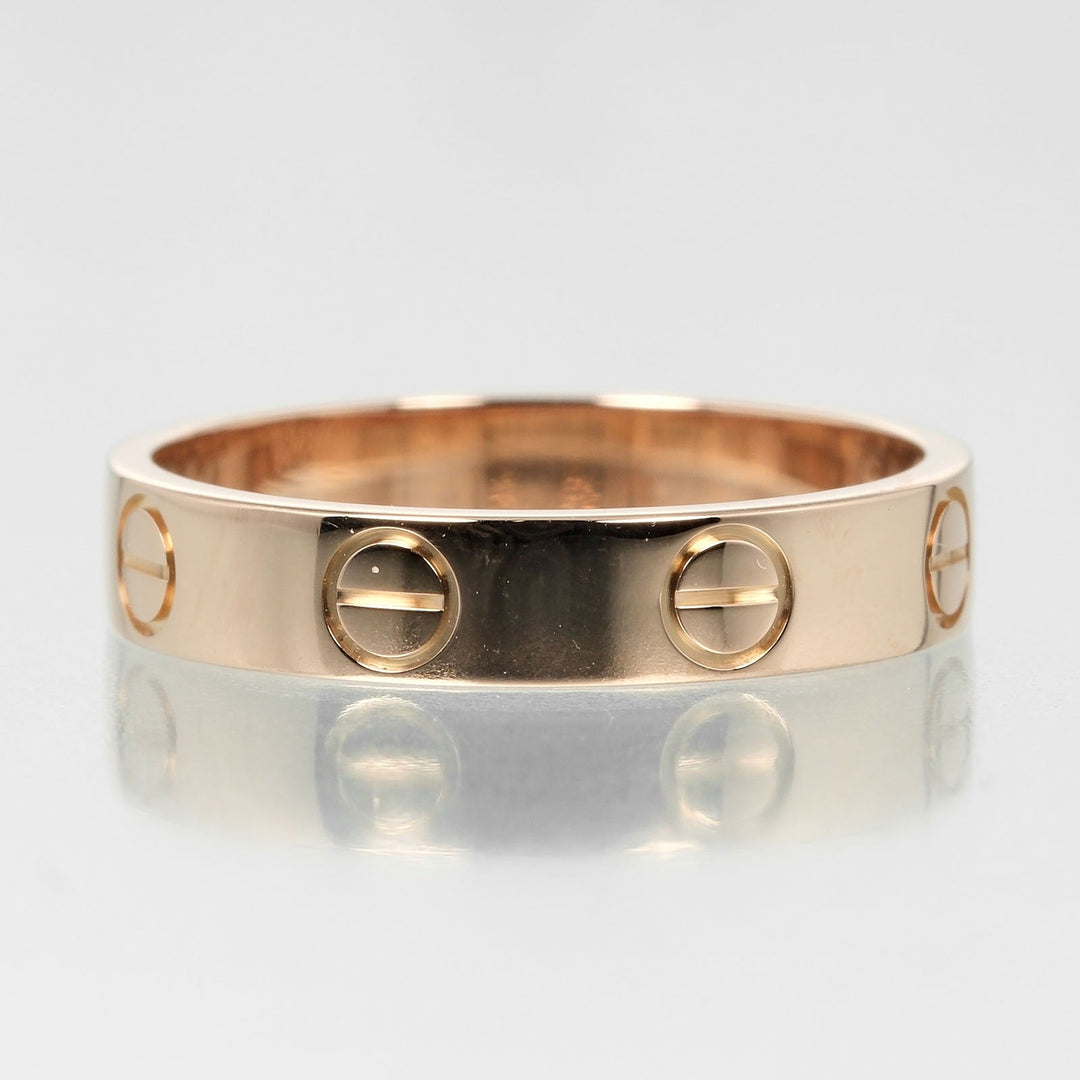 CARTIER Ring K18 Pink Gold gold mini love wedding Women 49 Used Authentic