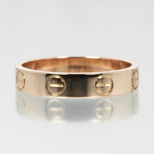 CARTIER Ring K18 Pink Gold gold mini love wedding Women 49 Used Authentic