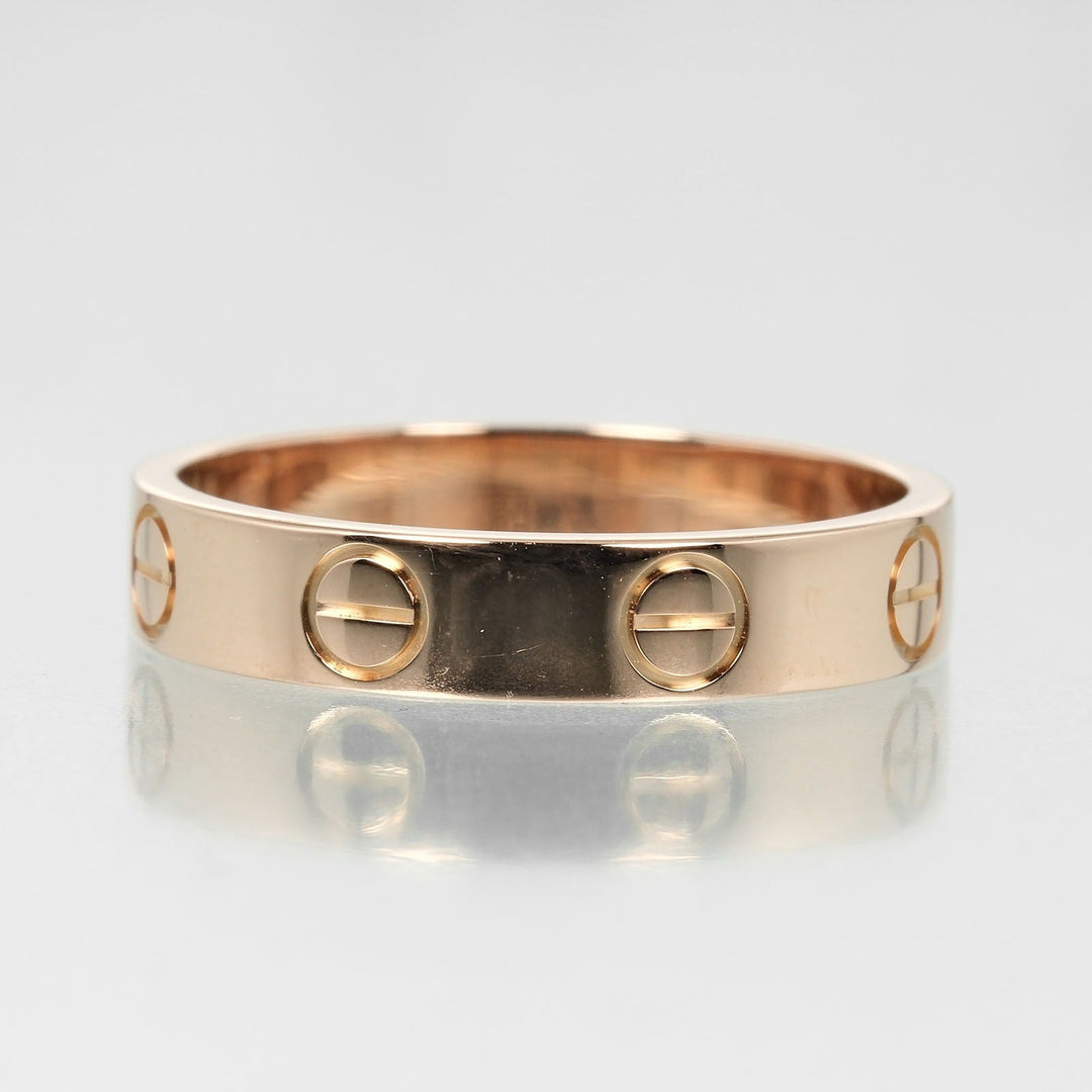 CARTIER Ring K18 Pink Gold gold mini love wedding Women 49 Used Authentic