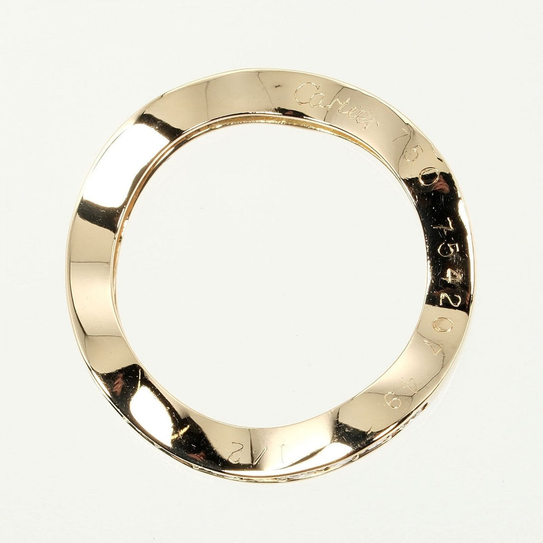 CARTIER Ring K18 Gold, Diamond, YG WG gold Neptune 2 rows Women Used Authentic