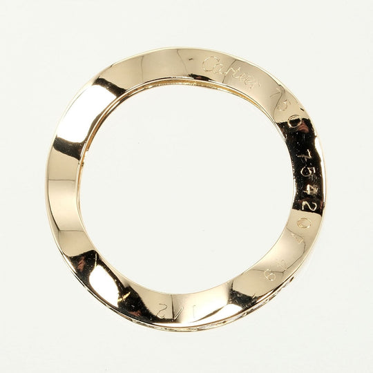 CARTIER Ring K18 Gold, Diamond, YG WG gold Neptune 2 rows Women Used Authentic