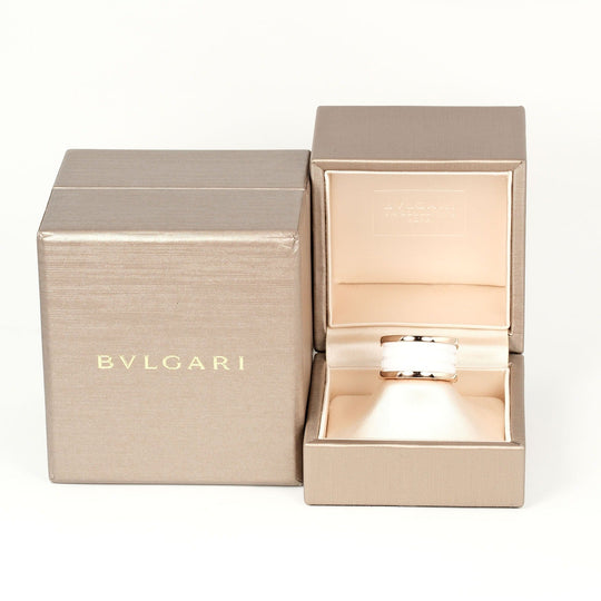 BVLGARI Ring K18 pink gold, ceramic gold Fine jewelry Be zero one B.Zero1 4 bands Women Used Authentic