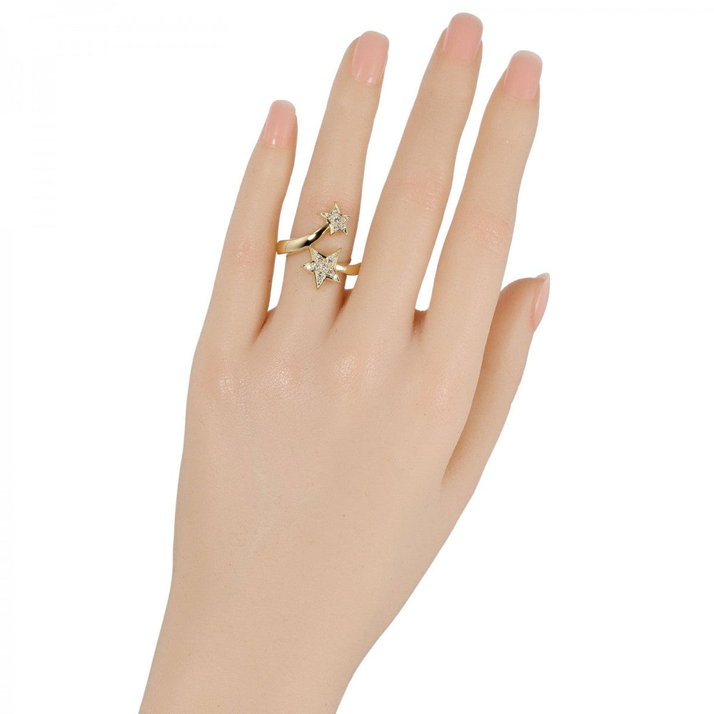 CHANEL Ring K18 Yellow Gold, Diamond gold comet Women Used Authentic
