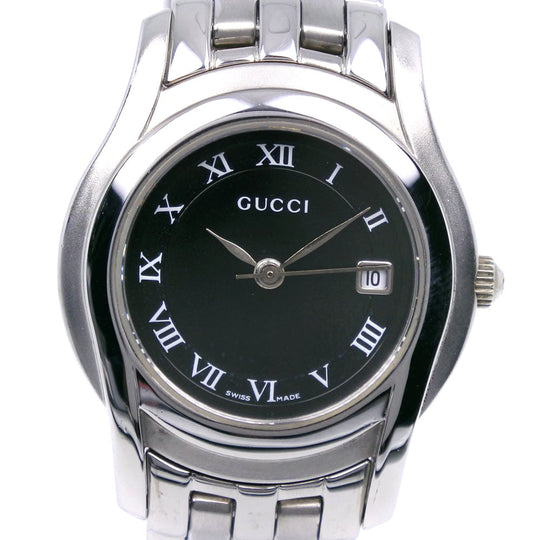 GUCCI Watches Quartz 5500L Stainless Steel black black dial Women Used Authentic