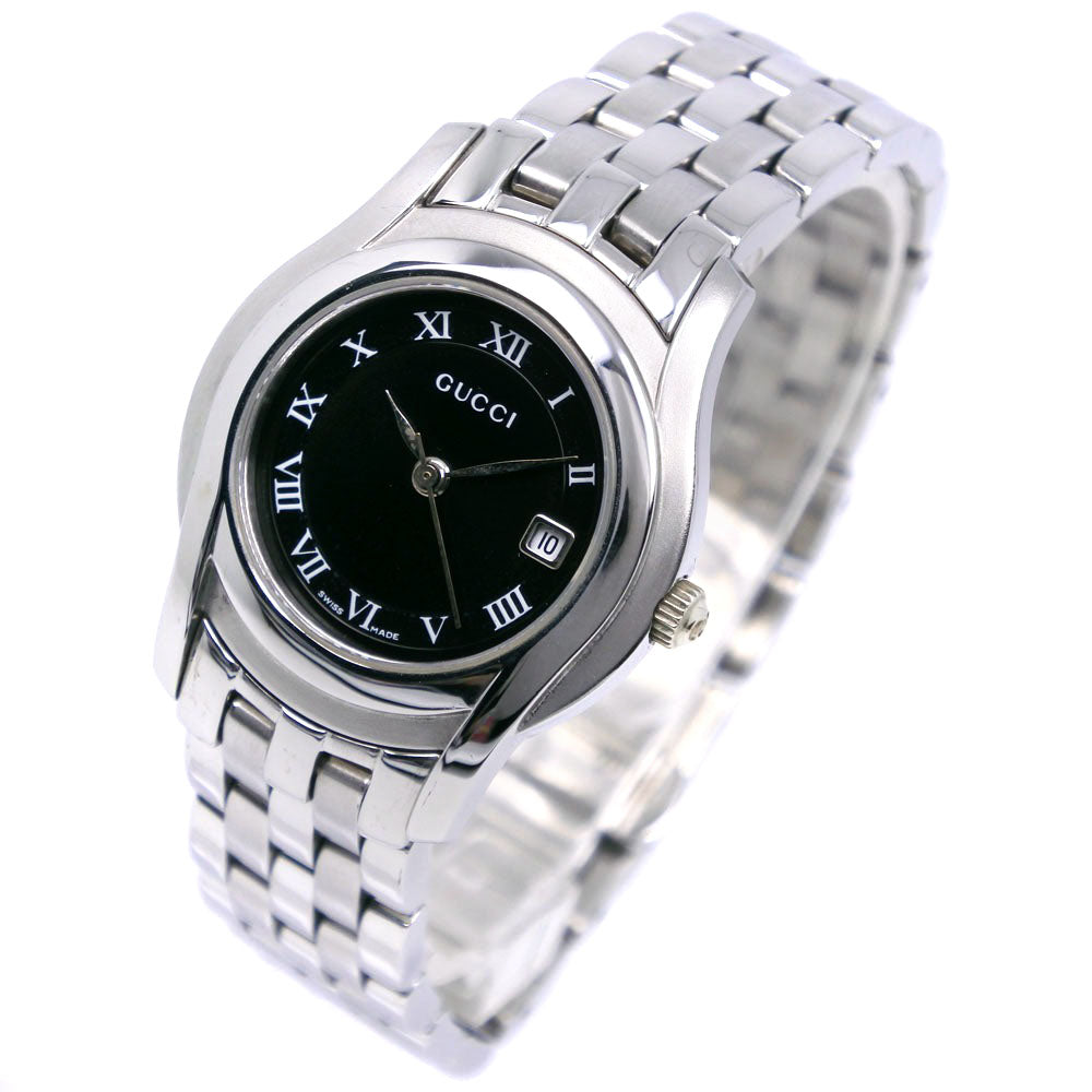 GUCCI Watches Quartz 5500L Stainless Steel black black dial Women Used Authentic