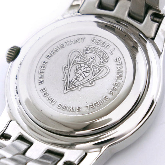 GUCCI Watches Quartz 5500L Stainless Steel black black dial Women Used Authentic