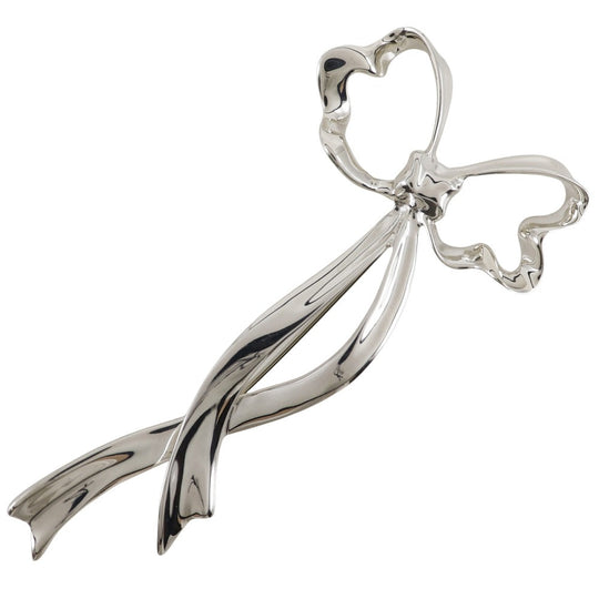 TIFFANY&Co. Brooch Silver925 Silver ribbon Women Used Authentic