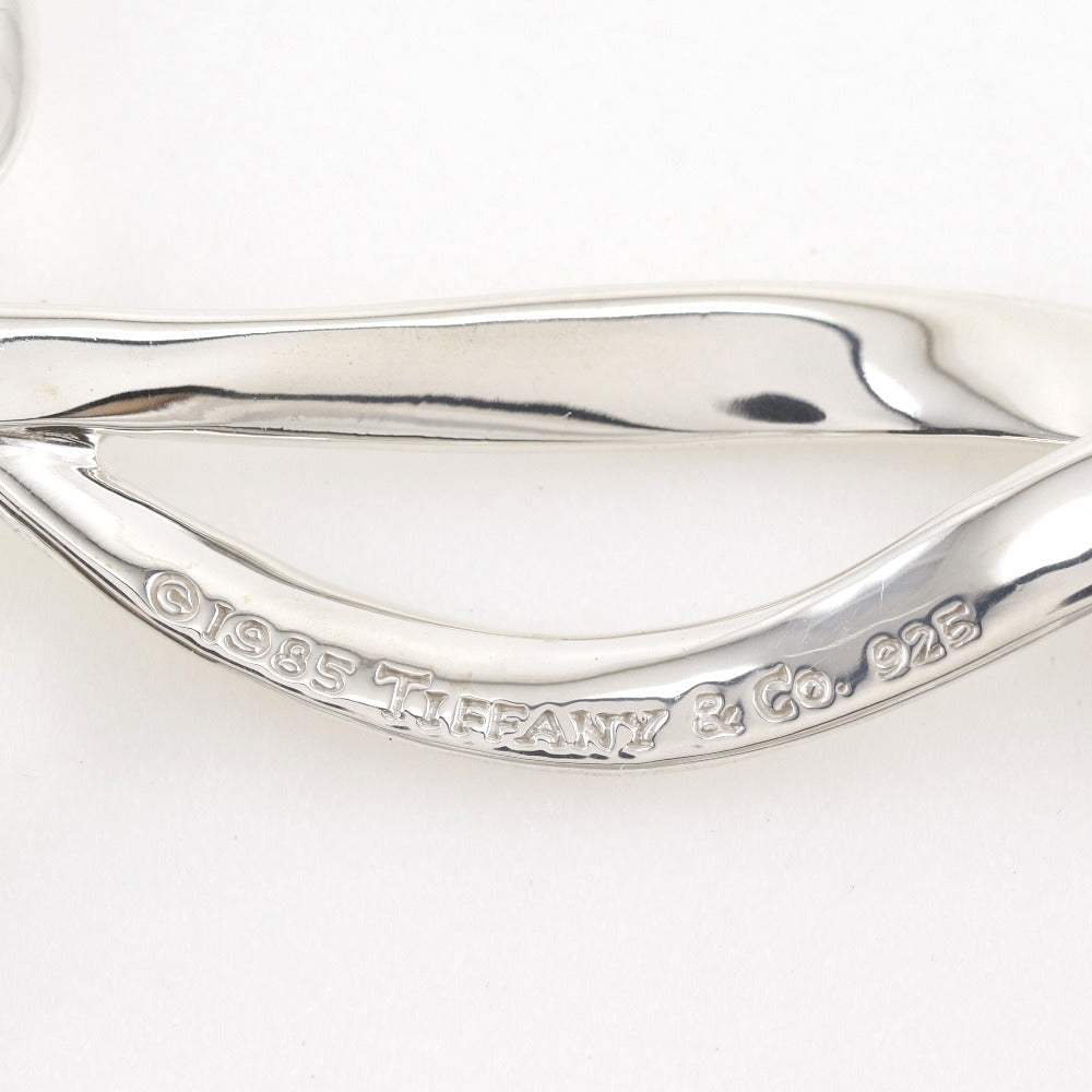 TIFFANY&Co. Brooch Silver925 Silver ribbon Women Used Authentic