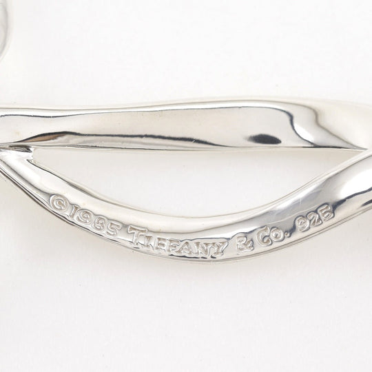 TIFFANY&Co. Brooch Silver925 Silver ribbon Women Used Authentic
