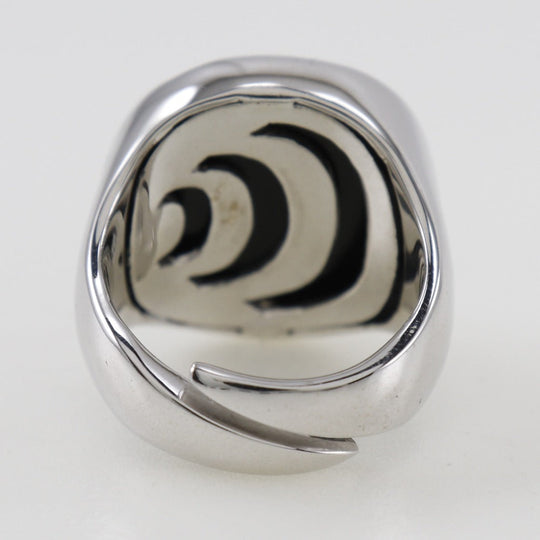 Damiani Ring Silver925, Onyx, Diamond Silver Women Used Authentic