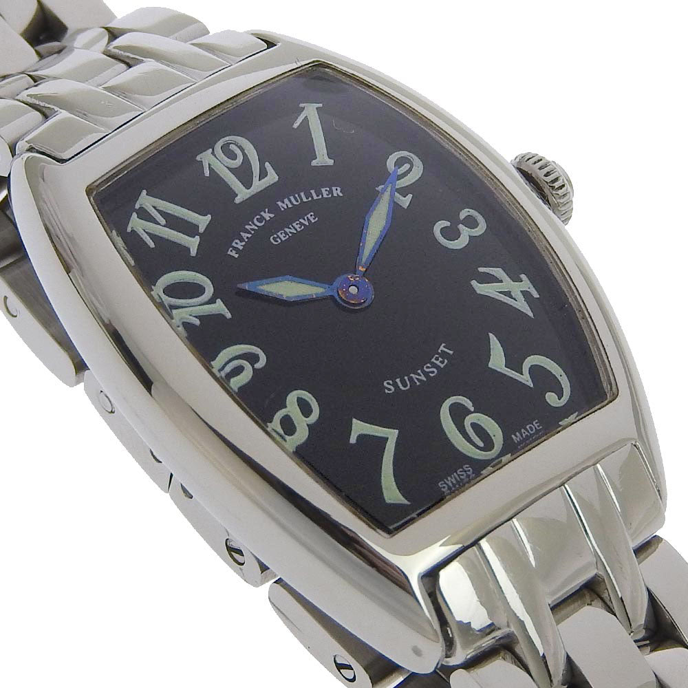 FRANCK MULLER Watches Quartz 1752QZ Stainless Steel Silver Sunset Tonookabex black dial Women Used Authentic