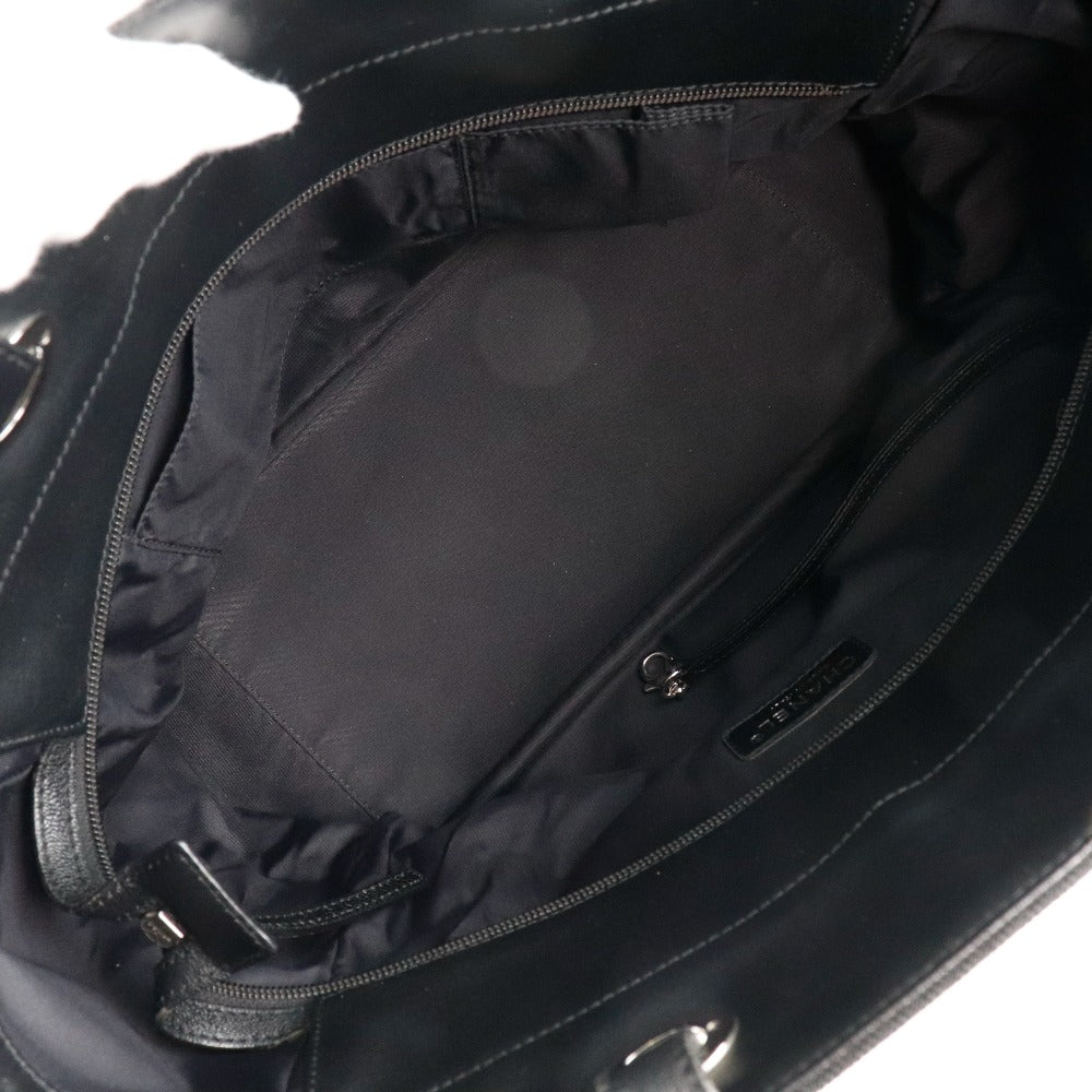 CHANEL Tote Bag A34210 PVC black Paris Biarritz GM Women Used Authentic