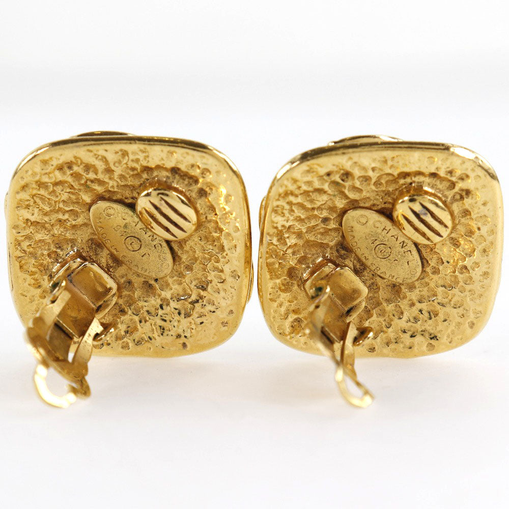 CHANEL Earring Plated Gold gold vintage COCO Mark Women Used Authentic