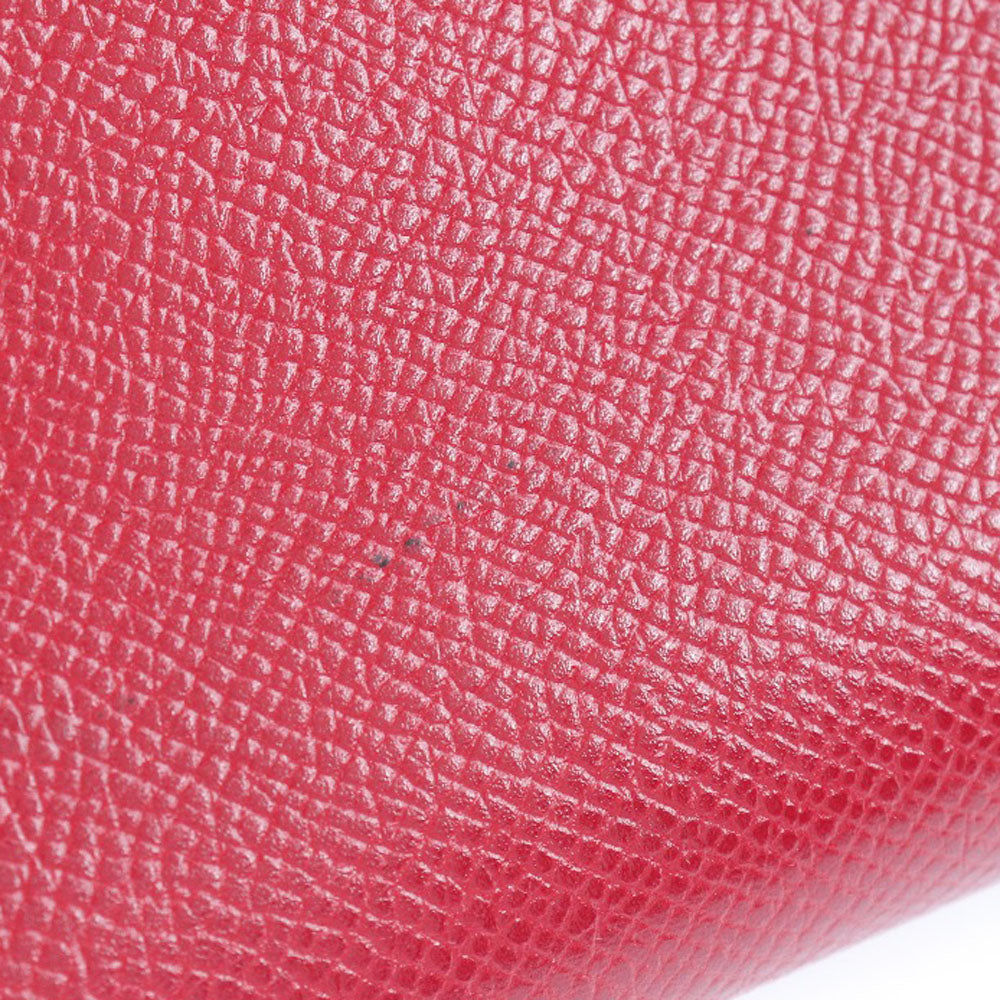HERMES Clutch bag Epsom Red vintage H logo Women Used Authentic