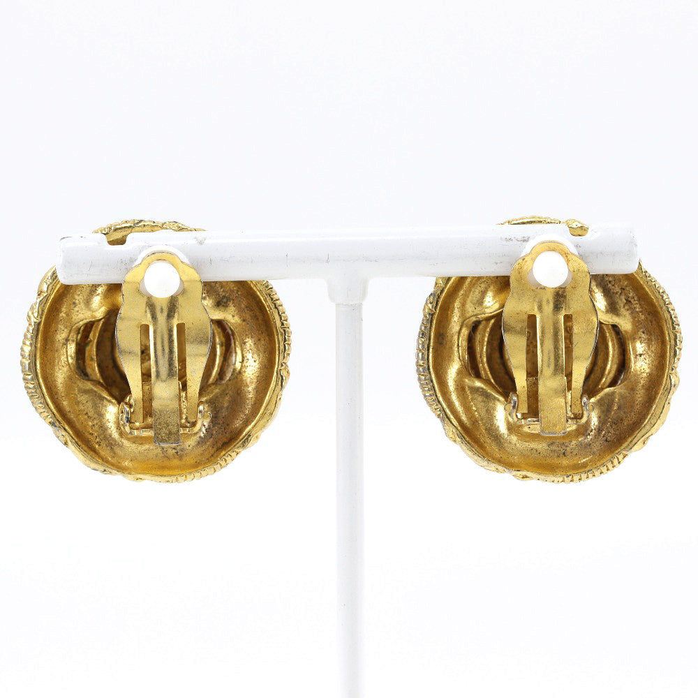CHANEL Earring Plated Gold gold Women Used Authentic