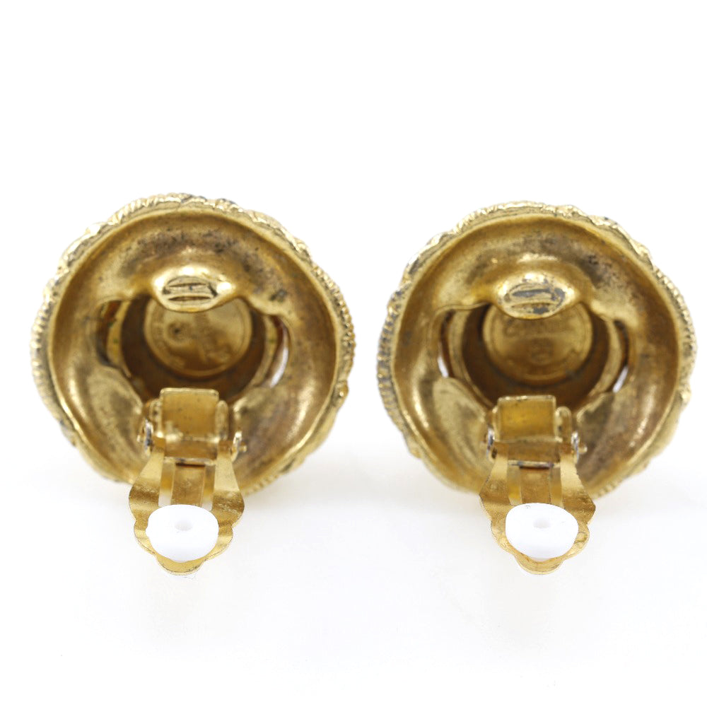 CHANEL Earring Plated Gold gold Women Used Authentic