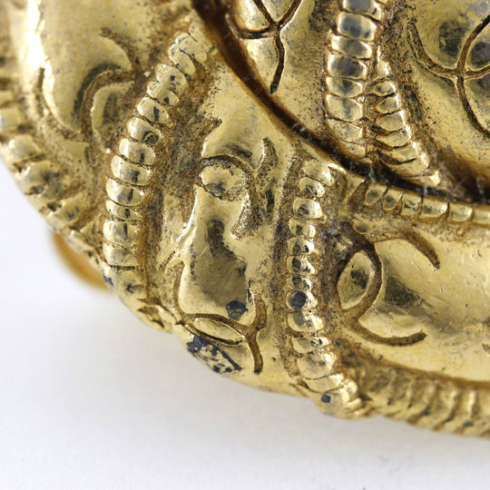 CHANEL Earring Plated Gold gold Women Used Authentic