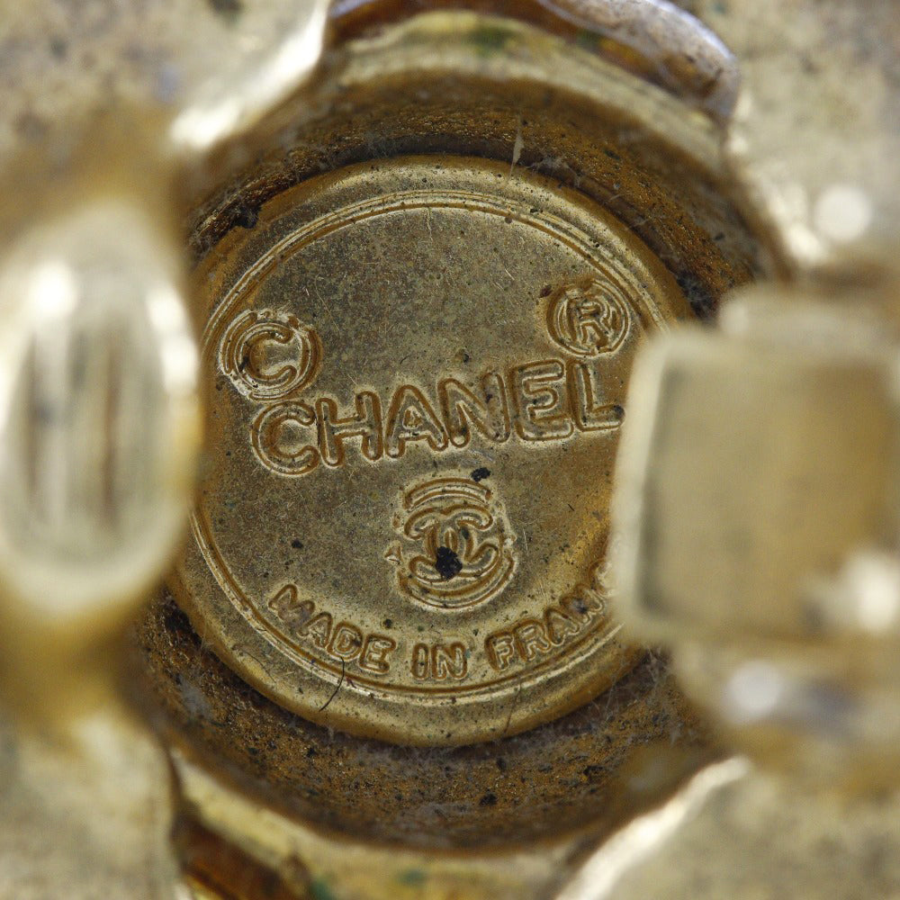 CHANEL Earring Plated Gold gold Women Used Authentic