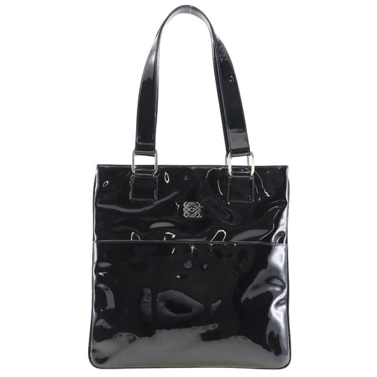 LOEWE Shoulder Bag enamel black Women Used Authentic