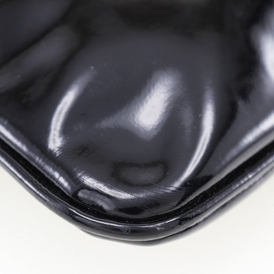 LOEWE Shoulder Bag enamel black Women Used Authentic