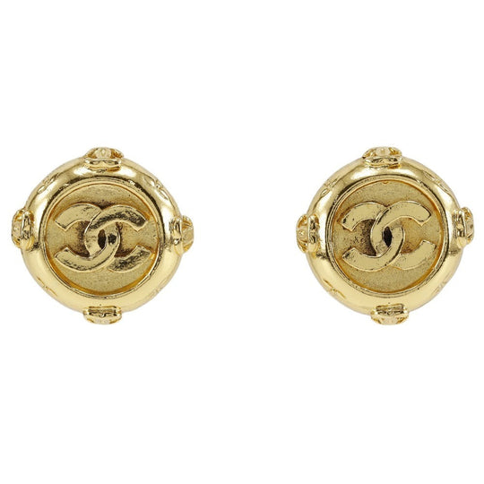 CHANEL Earring Plated Gold gold Women Used Authentic