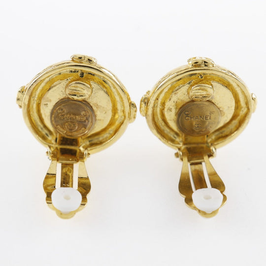 CHANEL Earring Plated Gold gold Women Used Authentic