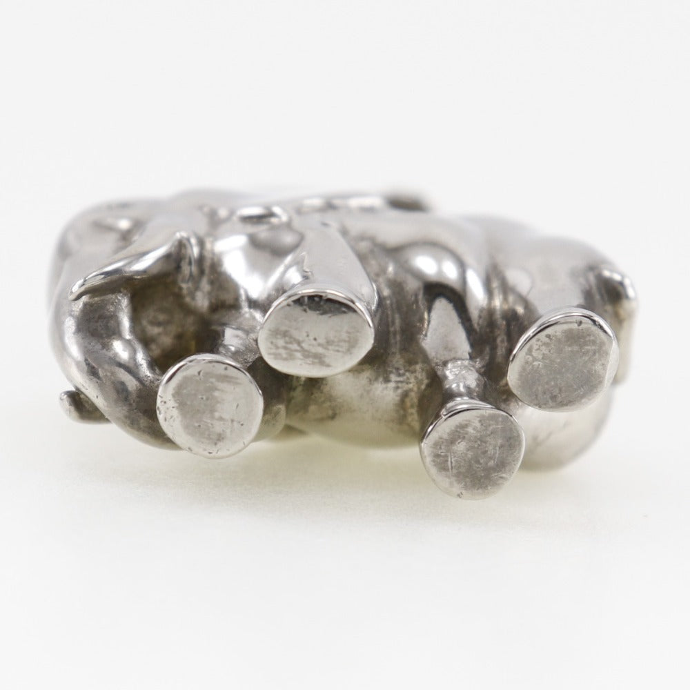 HERMES Cadena metallic Silver charm Accessories Women Used Authentic