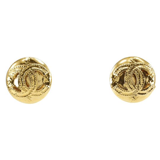 CHANEL Earring Plated Gold gold Women Used Authentic