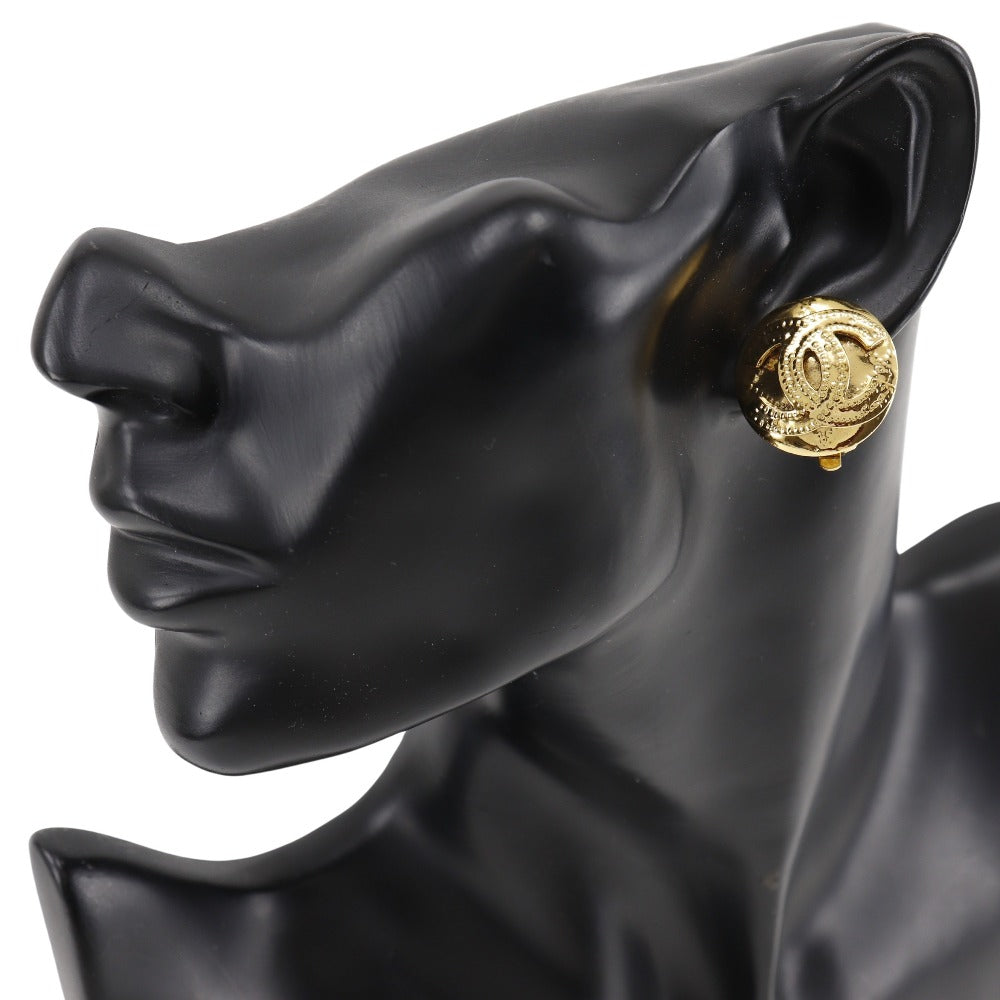 CHANEL Earring Plated Gold gold Women Used Authentic